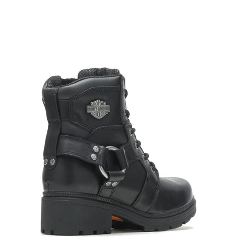 Harley-Davidson Jocelyn 6" Lace Up D83775 Womens Black Motorcycle Boots