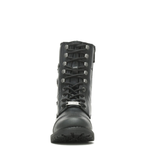 Harley-Davidson Balsa 9" Lace Cap Toe D83853 Womens Black Motorcycle Boots