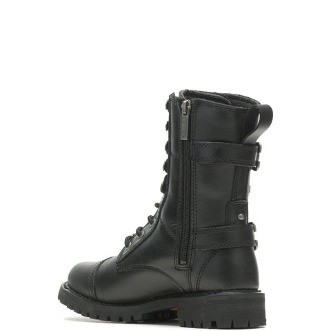 Harley-Davidson Balsa 9" Lace Cap Toe D83853 Womens Black Motorcycle Boots
