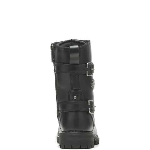 Harley-Davidson Balsa 9" Lace Cap Toe D83853 Womens Black Motorcycle Boots