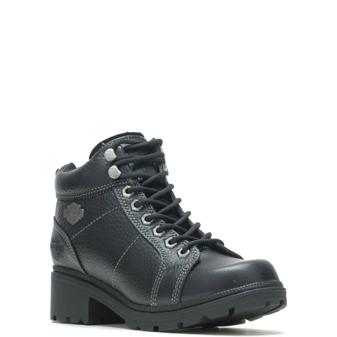Harley-Davidson Tyler Chukka Lace To Toe D84280 Womens Black Motorcycle Boots