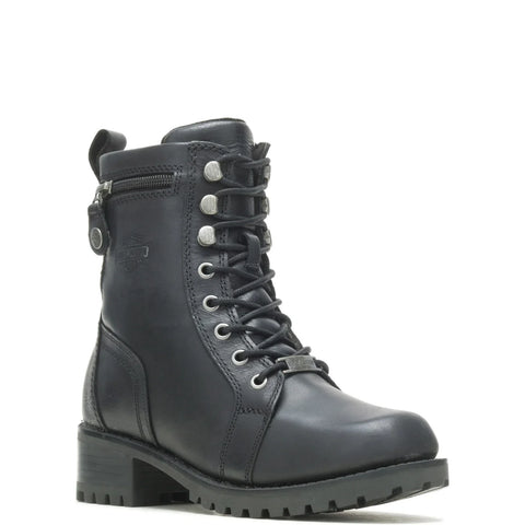 Harley-Davidson Keeler 7" D84330 Womens Black Leather Motorcycle Boots