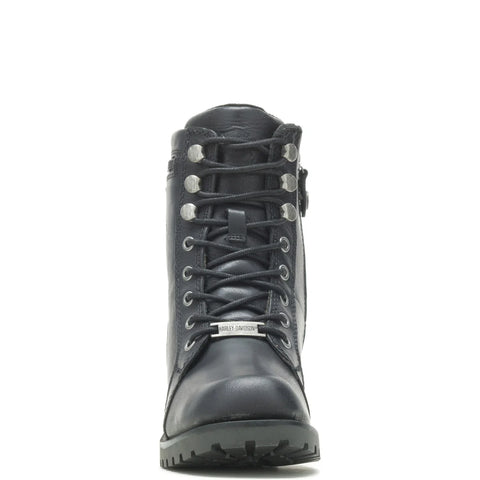 Harley-Davidson Keeler 7" D84330 Womens Black Leather Motorcycle Boots