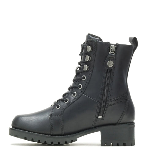 Harley-Davidson Keeler 7" D84330 Womens Black Leather Motorcycle Boots