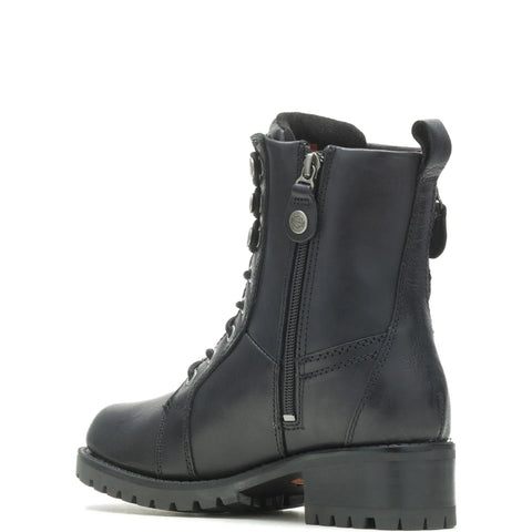 Harley-Davidson Keeler 7" D84330 Womens Black Leather Motorcycle Boots