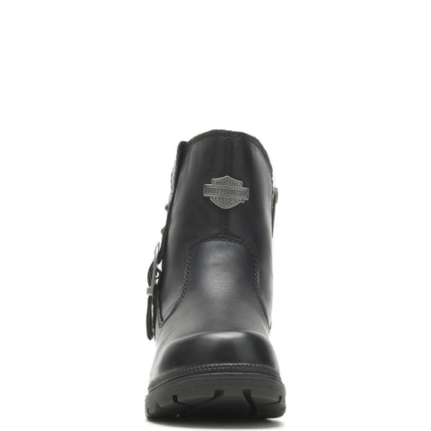 Harley-Davidson Madera 7" D84406 Womens Black Leather Zipper Motorcycle Boots