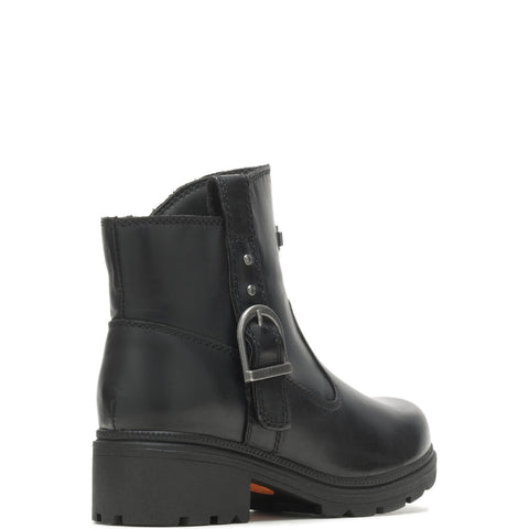 Harley-Davidson Madera 7" D84406 Womens Black Leather Zipper Motorcycle Boots