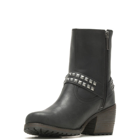Harley-Davidson Tamori Harness D84670 Womens Black Zipper Motorcycle Boots