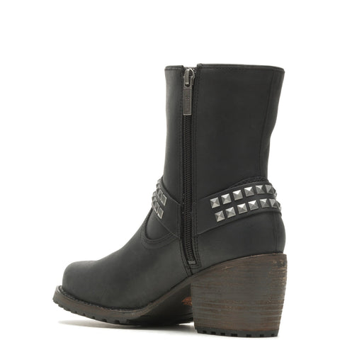 Harley-Davidson Tamori Harness D84670 Womens Black Zipper Motorcycle Boots