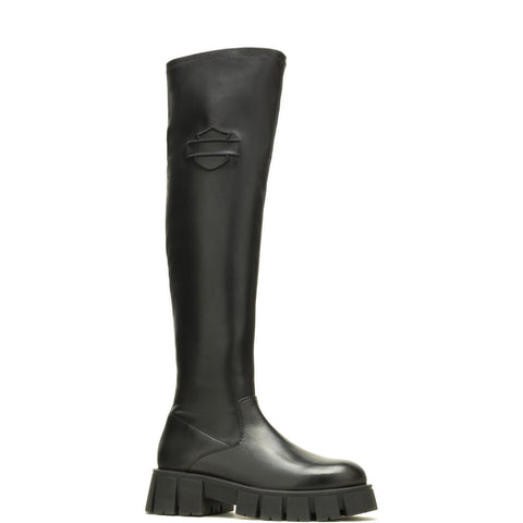 Harley-Davidson Uplift OTK 20" Pull On Boot Womens Black Knee High Boots