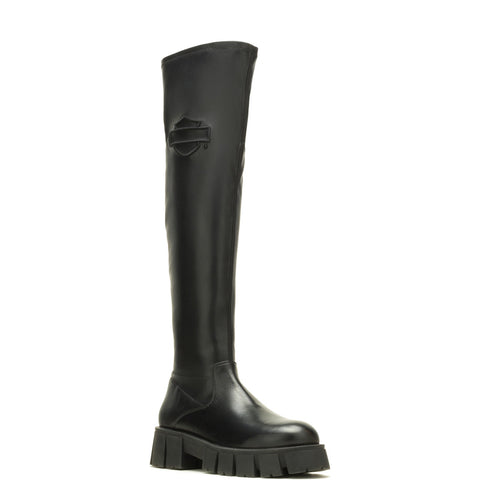 Harley-Davidson Uplift OTK 20" Pull On Boot Womens Black Knee High Boots