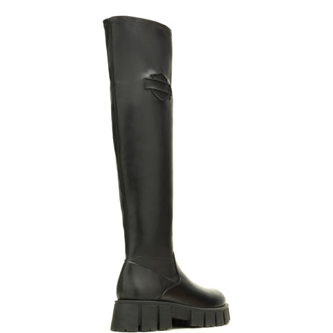 Harley-Davidson Uplift OTK 20" Pull On Boot Womens Black Knee High Boots