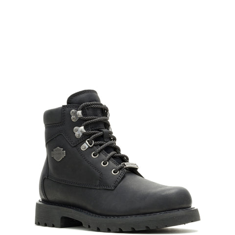 Harley-Davidson Badlands D84835 Womens Black Leather Motorcycle Boots