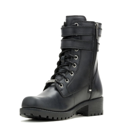 Harley-Davidson Leyton DBL 7.25" D84838 Womens Black Motorcycle Boots