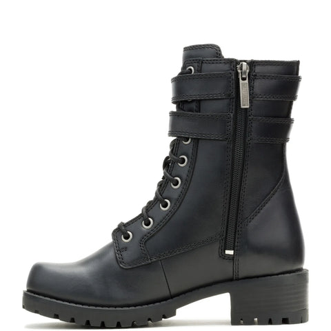 Harley-Davidson Leyton DBL 7.25" D84838 Womens Black Motorcycle Boots