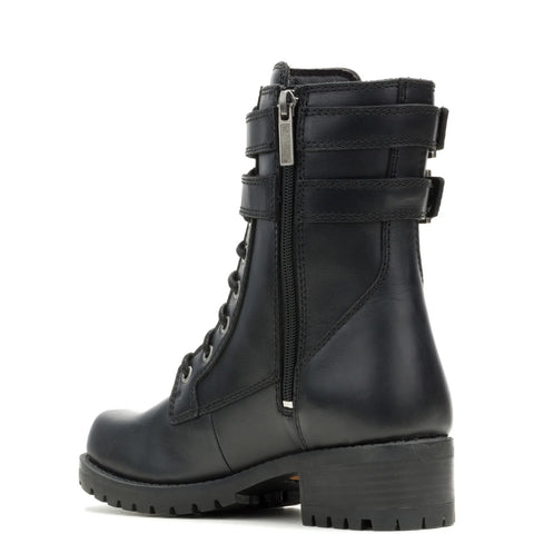 Harley-Davidson Leyton DBL 7.25" D84838 Womens Black Motorcycle Boots