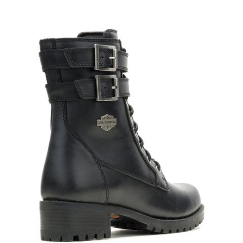 Harley-Davidson Leyton DBL 7.25" D84838 Womens Black Motorcycle Boots