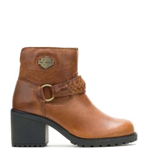 Harley-Davidson Kitty Harness 5" Harness Boot Womens Brown Motorcycle Boots