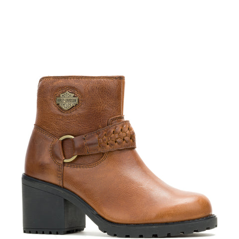 Harley-Davidson Kitty Harness 5" Harness Boot Womens Brown Motorcycle Boots