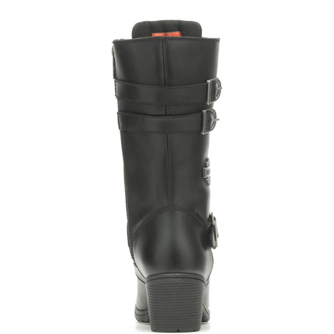 Harley-Davidson Aldale 13" WP Tall Lace Womens Black Motorcycle Boots