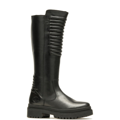 Harley-Davidson Kamton 13" D87216 Womens Black Leather Motorcycle Boots