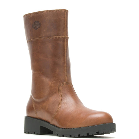 Harley-Davidson Lynwood Pull On D87220 Womens Brown Leather Motorcycle Boots