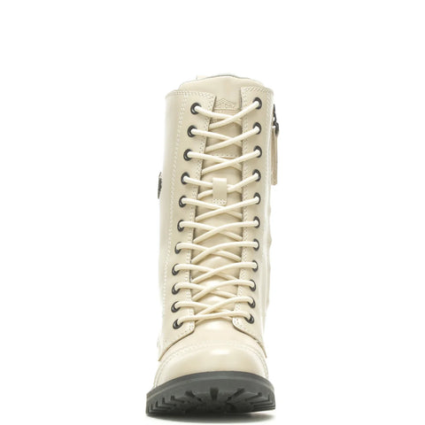 Harley Davidson Walsen 8" Lace D87257 Womens Beige Leather Motorcycle Boots