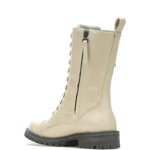 Harley Davidson Walsen 8" Lace D87257 Womens Beige Leather Motorcycle Boots