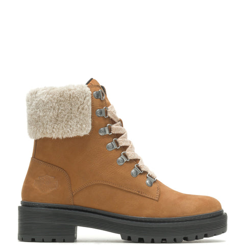 Harley-Davidson Anderdon D87259 Womens Brown Leather Zipper Motorcycle Boots