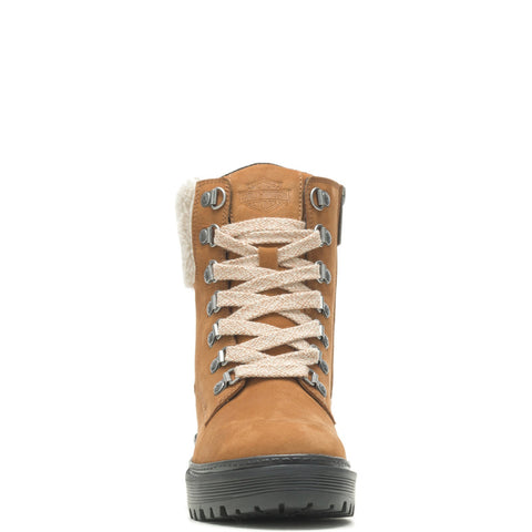 Harley-Davidson Anderdon D87259 Womens Brown Leather Zipper Motorcycle Boots