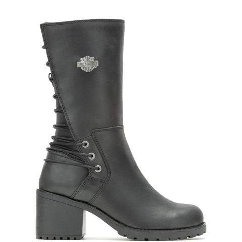 Harley-Davidson Aldona 9" D87268 Womens Black Leather Casual Dress Boots