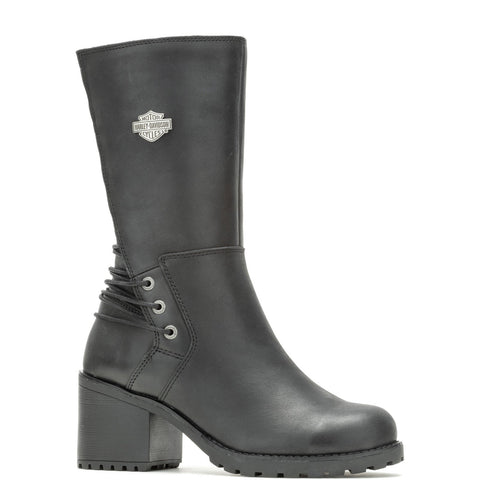 Harley-Davidson Aldona 9" D87268 Womens Black Leather Casual Dress Boots