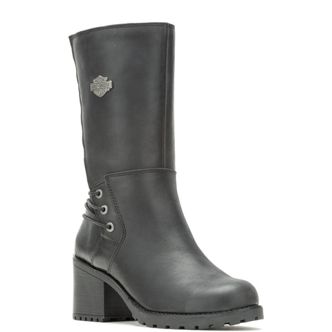 Harley-Davidson Aldona 9" D87268 Womens Black Leather Casual Dress Boots