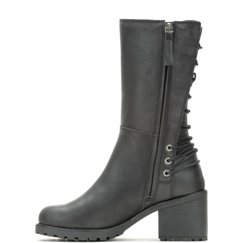 Harley-Davidson Aldona 9" D87268 Womens Black Leather Casual Dress Boots