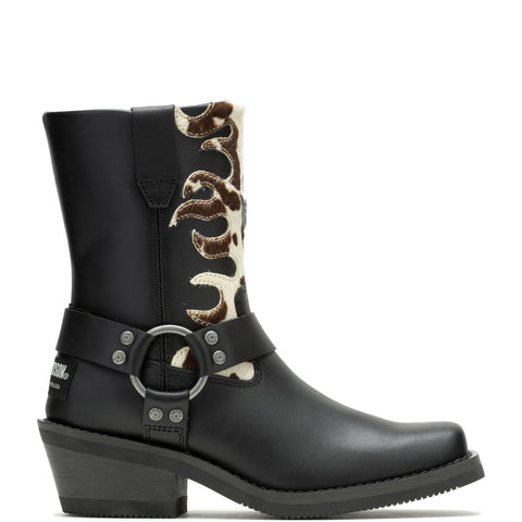 Harley-Davidson Korsen Cow D87274 Womens Black Leather Motorcycle Boots