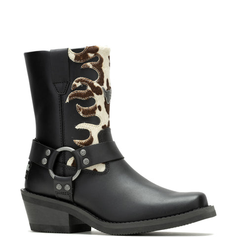 Harley-Davidson Korsen Cow D87274 Womens Black Leather Motorcycle Boots