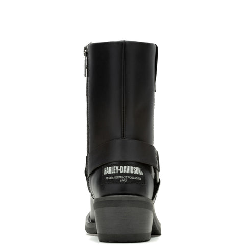 Harley-Davidson Korsen Cow D87274 Womens Black Leather Motorcycle Boots