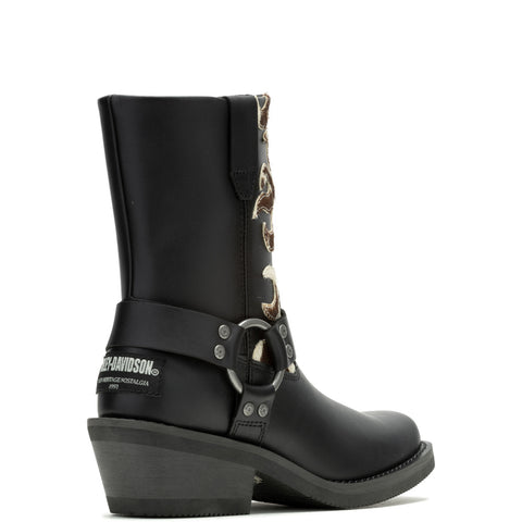 Harley-Davidson Korsen Cow D87274 Womens Black Leather Motorcycle Boots