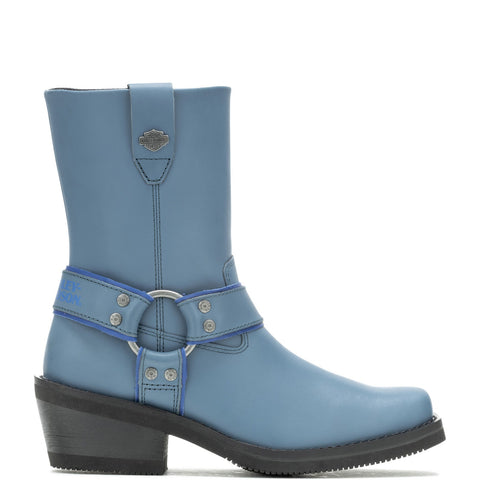 Harley-Davidson Korsen Harness D87292 Womens Blue Leather Casual Dress Boots