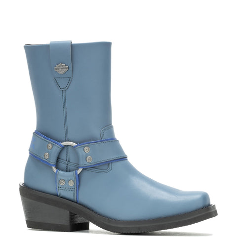 Harley-Davidson Korsen Harness D87292 Womens Blue Leather Casual Dress Boots