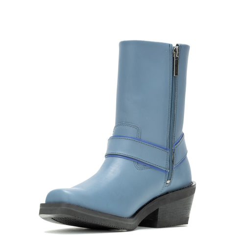 Harley-Davidson Korsen Harness D87292 Womens Blue Leather Casual Dress Boots
