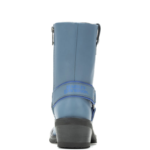 Harley-Davidson Korsen Harness D87292 Womens Blue Leather Casual Dress Boots