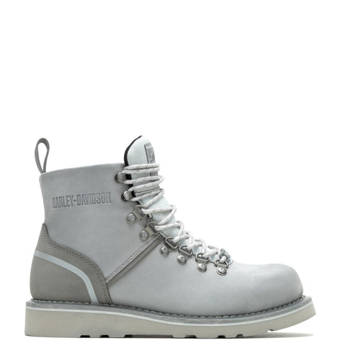 Harley-Davidson Denway 4.5" D87294 Womens Gray Leather Zipper Motorcycle Boots