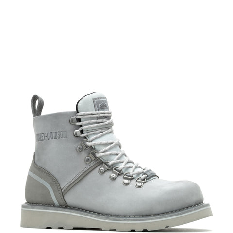 Harley-Davidson Denway 4.5" D87294 Womens Gray Leather Zipper Motorcycle Boots