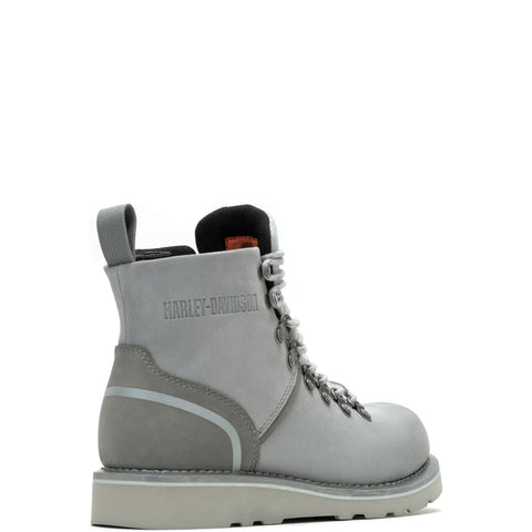 Harley-Davidson Denway 4.5" D87294 Womens Gray Leather Zipper Motorcycle Boots