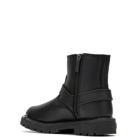 Harley-Davidson Devi D87304 Womens Black Leather Zipper Motorcycle Boots