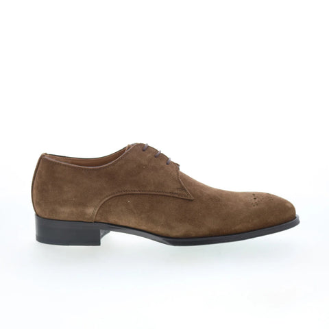 Pastori by Di Bianco Hadrian Mens Brown Suede Oxfords & Lace Ups Casual Shoes