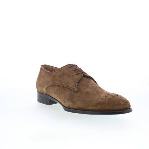 Pastori by Di Bianco Hadrian Mens Brown Suede Oxfords & Lace Ups Casual Shoes