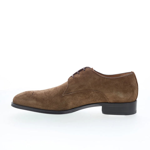 Pastori by Di Bianco Hadrian Mens Brown Suede Oxfords & Lace Ups Casual Shoes