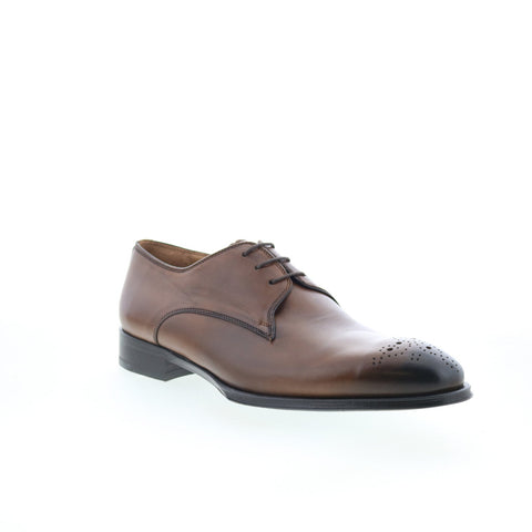 Pastori by Di Bianco Hadrian Mens Brown Oxfords Wingtip & Brogue Shoes